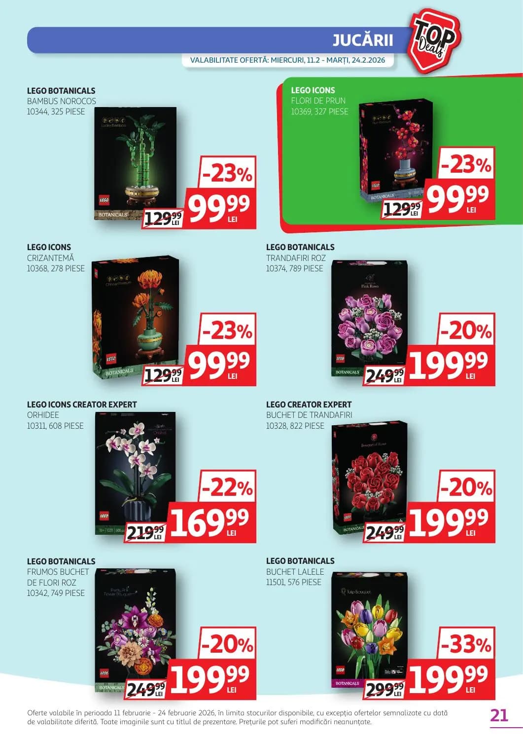 LEGO BOTANICALS BUCHET LALELE - pagina catalog